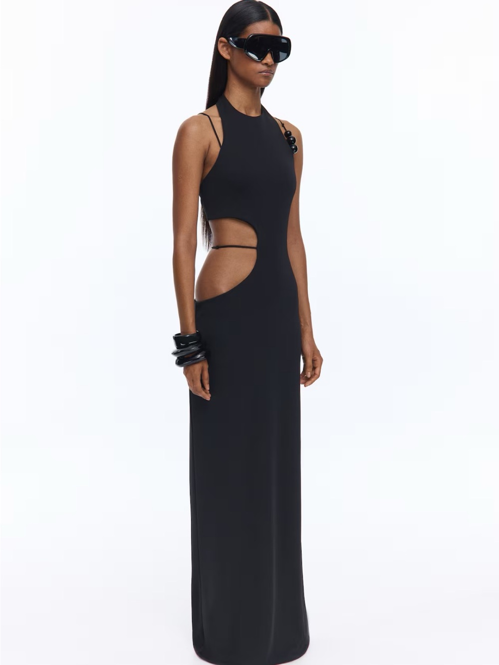 LIVIA NUNES X H&M BEADED CUTOUT DRESS 🖤